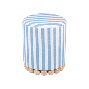 Dex - Striped Linen Ottoman - R&R Furniture Gallery (Fountain Valley, CA)