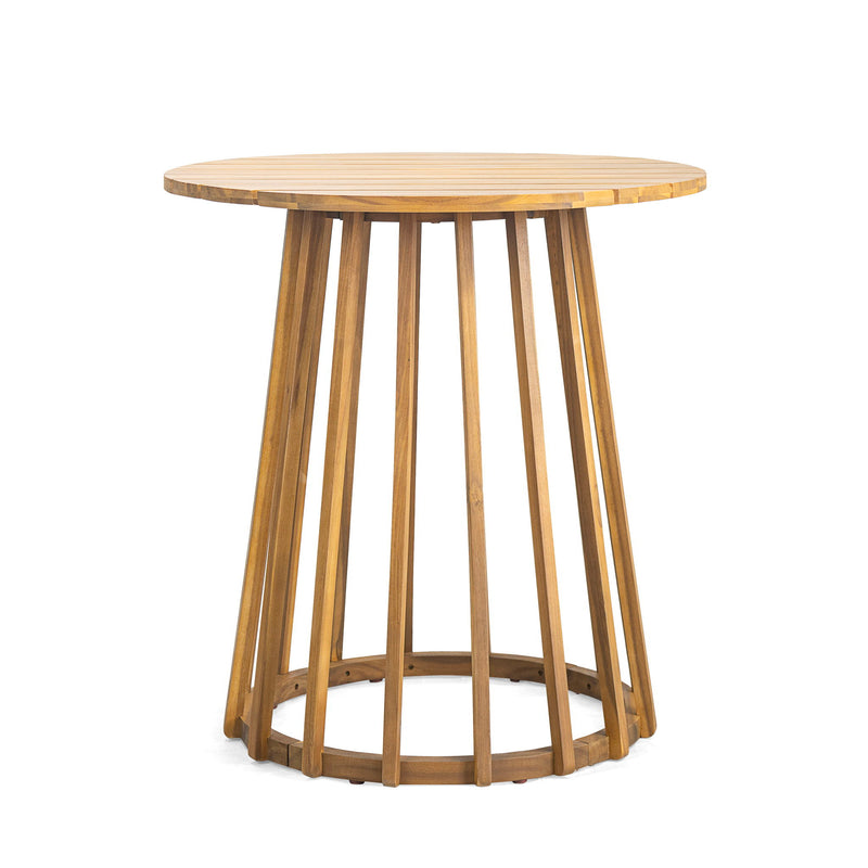 Outdoor Round Top Dining Table, Round Bistro Table - Teak - R&R Furniture Gallery (Fountain Valley, CA)
