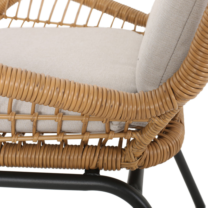 Outdoor Wicker Club Chair With Cushions (Set of 2) - R&R Furniture Gallery (Fountain Valley, CA)