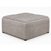 Avalon - Square Coffee Table, Storage Ottoman - R&R Furniture Gallery (Fountain Valley, CA)