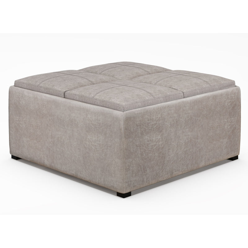 Avalon - Square Coffee Table, Storage Ottoman - R&R Furniture Gallery (Fountain Valley, CA)