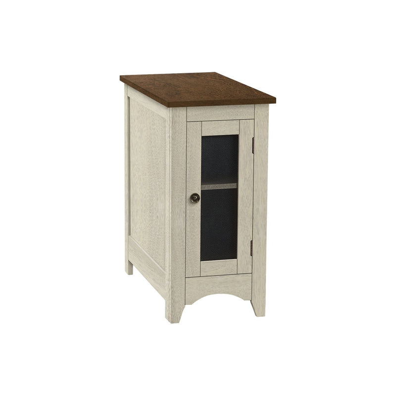 8th Street accent end table with a transitional, versatile design, featuring a sleek surface and sturdy wooden legs.