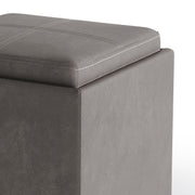Rockwood - Upholstered Cube Storage Ottoman With Tray - R&R Furniture Gallery (Fountain Valley, CA)