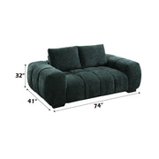 Ferrand - Loveseat - Green Linen - R&R Furniture Gallery (Fountain Valley, CA)