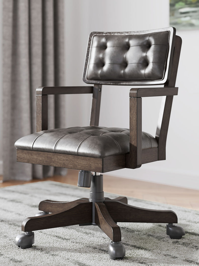 Breckington - Home Office Desk Chair - Dark Brown - R&R Furniture Gallery (Fountain Valley, CA)