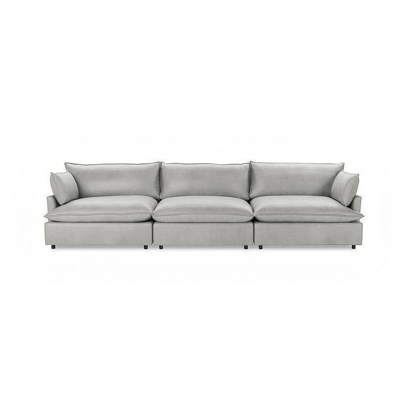 Classic Home Caplan modular sectional sofa with neutral fabric upholstery and plush cushions, perfect for modern living rooms.