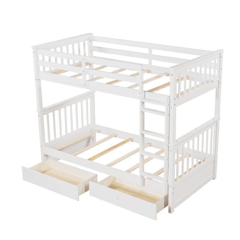 Bunk Bed With Ladders And 2 Storage Drawers - R&R Furniture Gallery (Fountain Valley, CA)