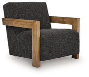 Dorney - Accent Chair - Charcoal / Brown - R&R Furniture Gallery (Fountain Valley, CA)