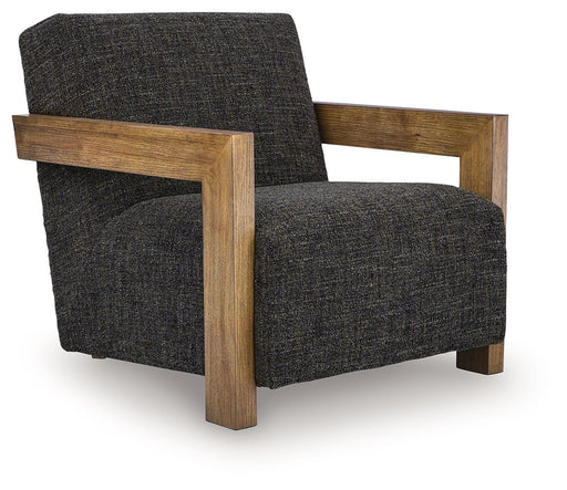 Dorney - Accent Chair - Charcoal / Brown - R&R Furniture Gallery (Fountain Valley, CA)