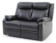 Glory Furniture reclining loveseat for two with plush cushions and modern design, perfect for comfortable seating in living rooms.