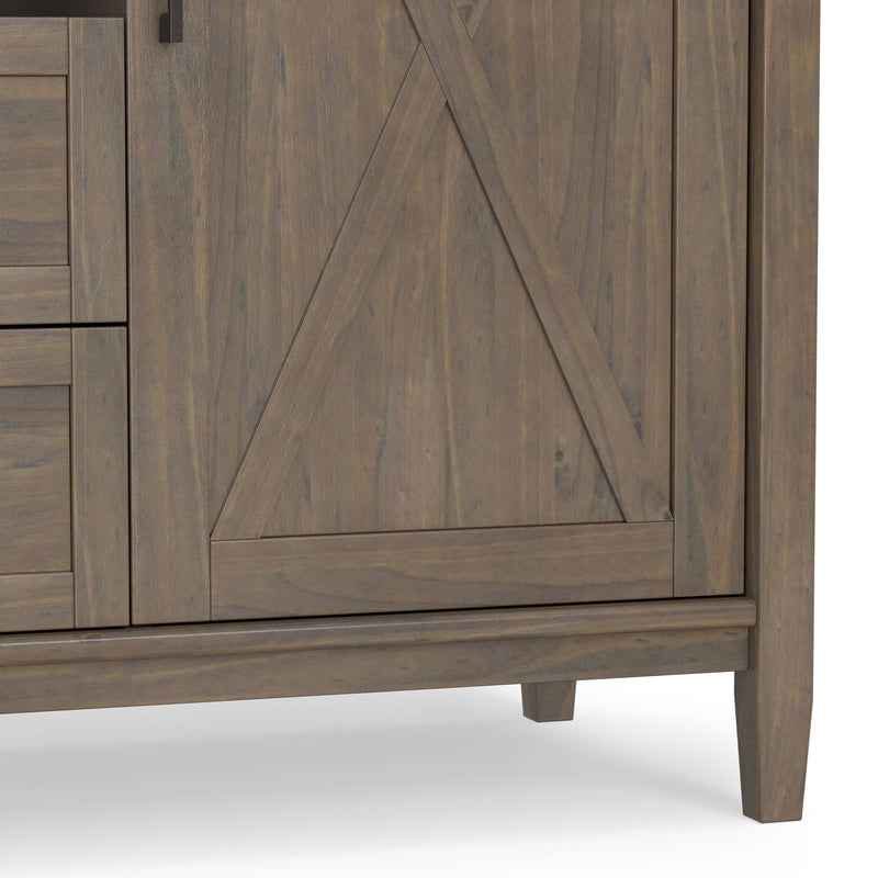 Ela - Sideboard With Wine Storage - Smoky Brown - R&R Furniture Gallery (Fountain Valley, CA)