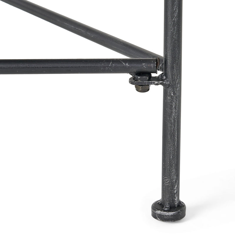 Luna - Outdoor Iron Coffee Table - Black Brush Silver - R&R Furniture Gallery (Fountain Valley, CA)