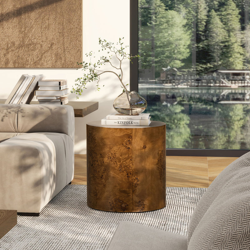 Nebula - Accent Oval Pillar Side Table - R&R Furniture Gallery (Fountain Valley, CA)