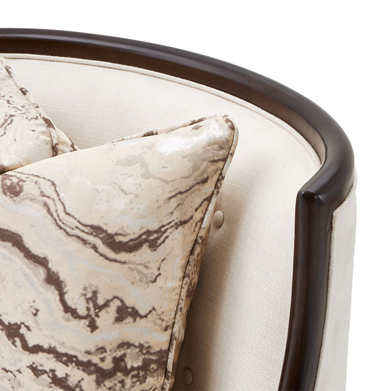 Belmont Place - Accent Chair - Cream / Espresso - R&R Furniture Gallery (Fountain Valley, CA)