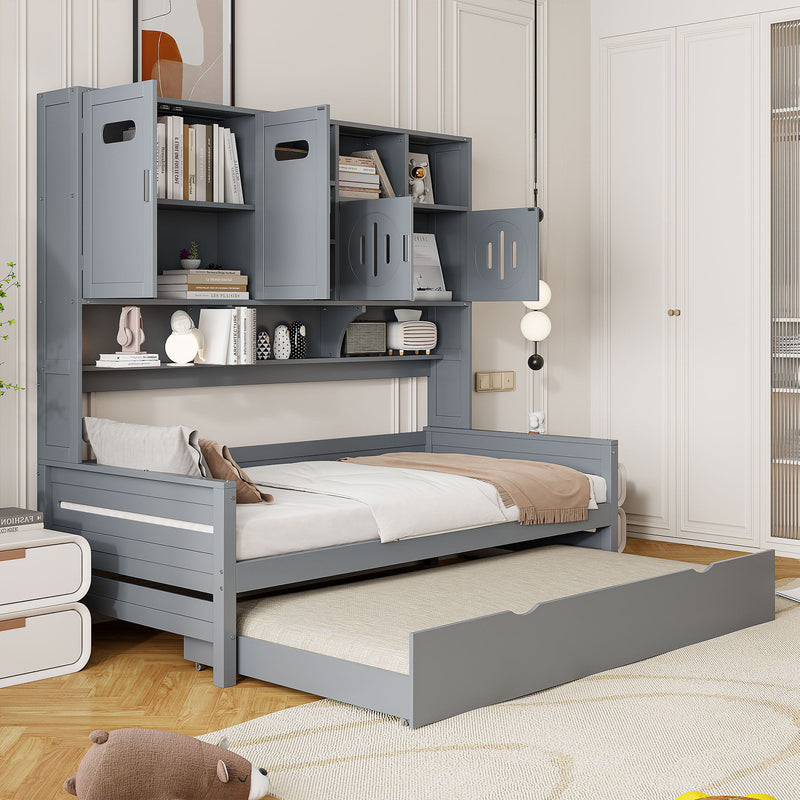 Daybed With All-In-One Cabinet And Shelf - R&R Furniture Gallery (Fountain Valley, CA)