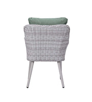 Jenneva - 7 Piece Patio Dining Set - Night Green Fabric & Gray - R&R Furniture Gallery (Fountain Valley, CA)