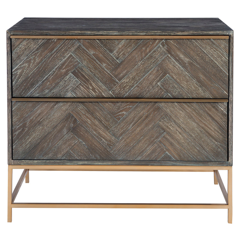 Dark walnut Armistead drawer chest by Uttermost, featuring a stylish accent chest design with multiple drawers and modern hardware.