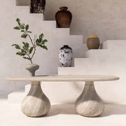 Smooch - 87" Indoor / Outdoor Oval Dining Table - R&R Furniture Gallery (Fountain Valley, CA)