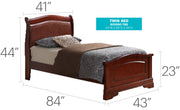 Panel Sleigh Bed Elegantly Crafted - R&R Furniture Gallery (Fountain Valley, CA)