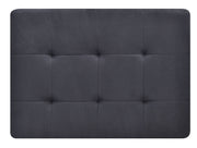 Contemporary upholstered ottoman by Glory Furniture with a plush fabric finish and modern design, suitable for living room decor.