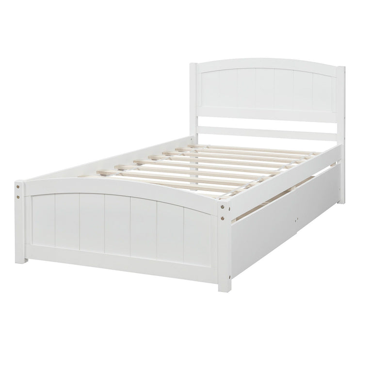 Platform Bed & Headboard, Footboard And Wood Slat Support - R&R Furniture Gallery (Fountain Valley, CA)