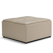 Avalon - Square Coffee Table, Storage Ottoman - R&R Furniture Gallery (Fountain Valley, CA)