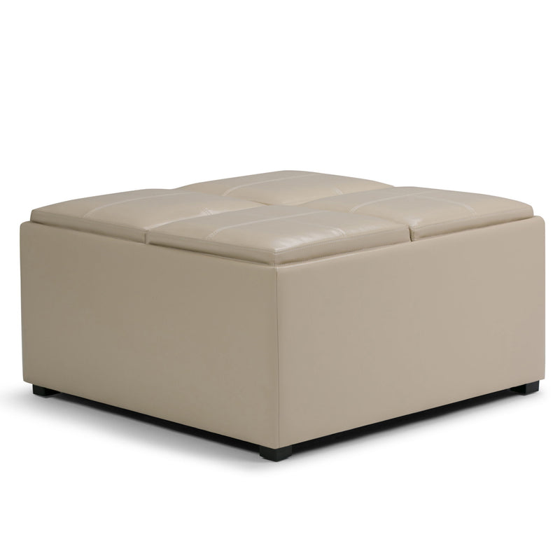 Avalon - Square Coffee Table, Storage Ottoman - R&R Furniture Gallery (Fountain Valley, CA)