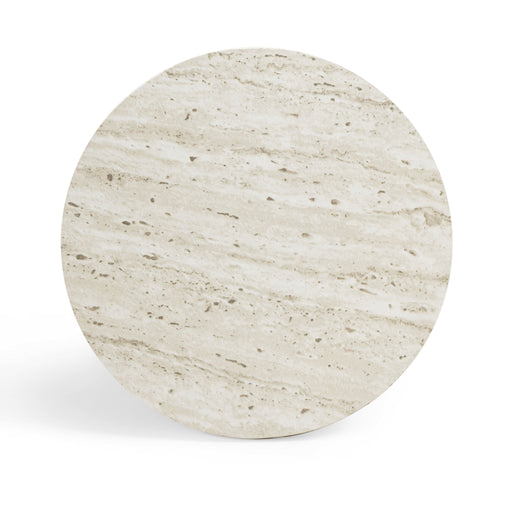Asta - Concrete Indoor/Outdoor Side Table - Travertine - R&R Furniture Gallery (Fountain Valley, CA)