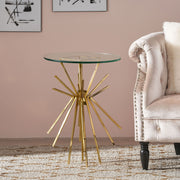 Table With Sunburst Design - Gold - R&R Furniture Gallery (Fountain Valley, CA)