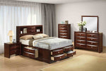 Zosimo - E.King Bed, Dark Cherry
