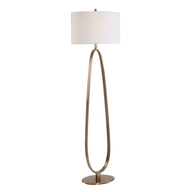 Tordin - Geometric Floor Lamp - Brass / Gold