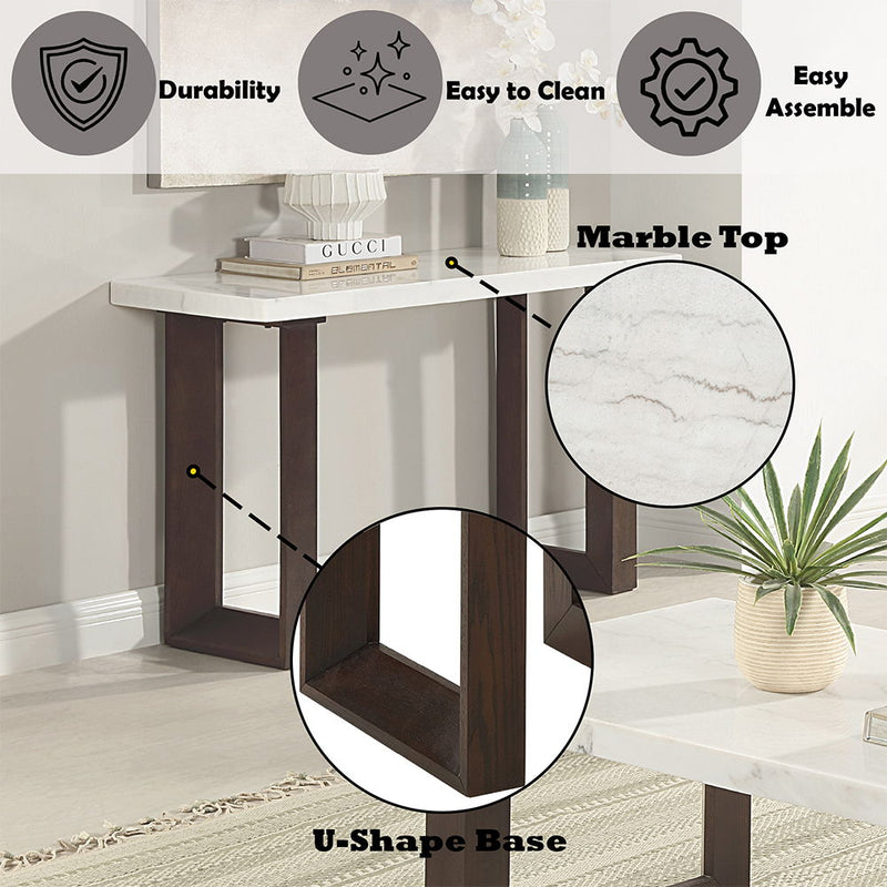 Edwyn - Table With Marble Top - R&R Furniture Gallery (Fountain Valley, CA)