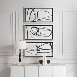 Jargon - Wall Art (Set of 3) - Black / White