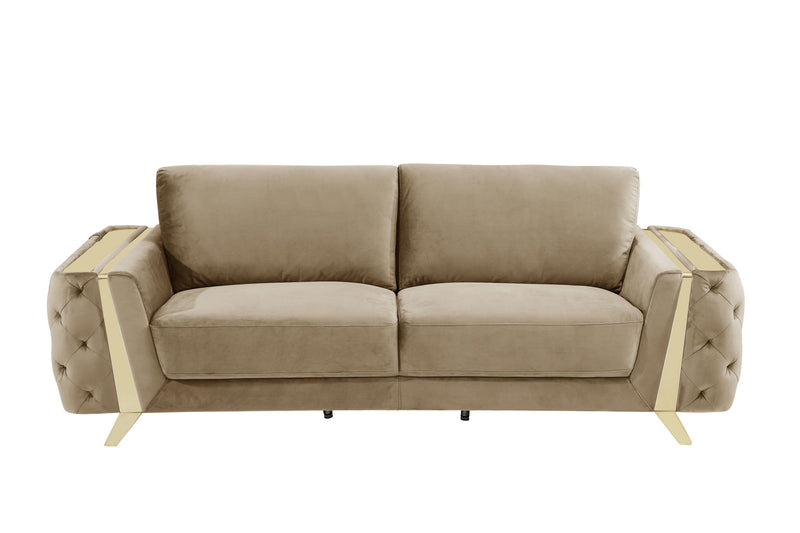 1051 - Contemporary Velvet Sofa - R&R Furniture Gallery (Fountain Valley, CA)