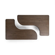 Classic Home Melina coffee table with a sleek wooden surface and modern design, perfect for living room decor.