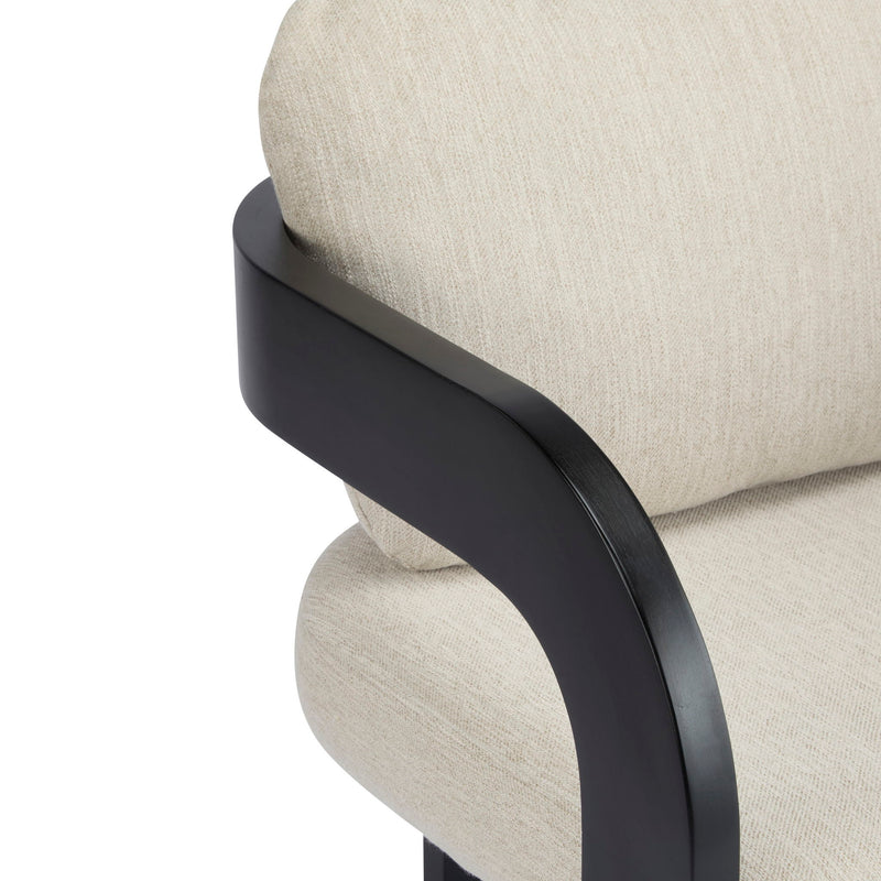 Dining Chairs With Pillow Back (Set of 2) - Beige / Black - R&R Furniture Gallery (Fountain Valley, CA)