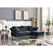 Glory Furniture Hollywood stationary sofa chaise in a modern sectional design with plush upholstery and contemporary style.
