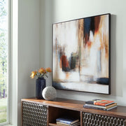 Pigeonford - Wall Art - White / Teal / Gold - R&R Furniture Gallery (Fountain Valley, CA)