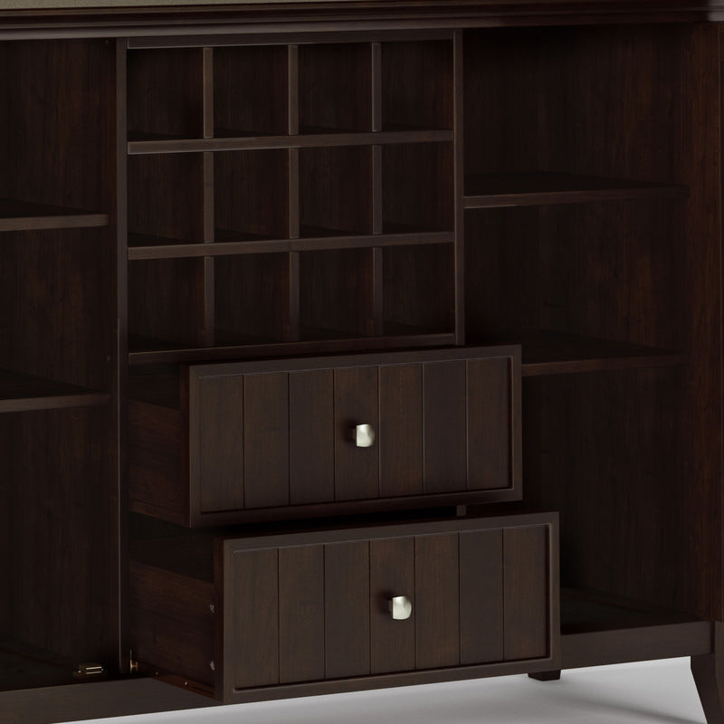 Bedford - Sideboard Buffet And Wine Rack - Dark Chestnut Brown - R&R Furniture Gallery (Fountain Valley, CA)