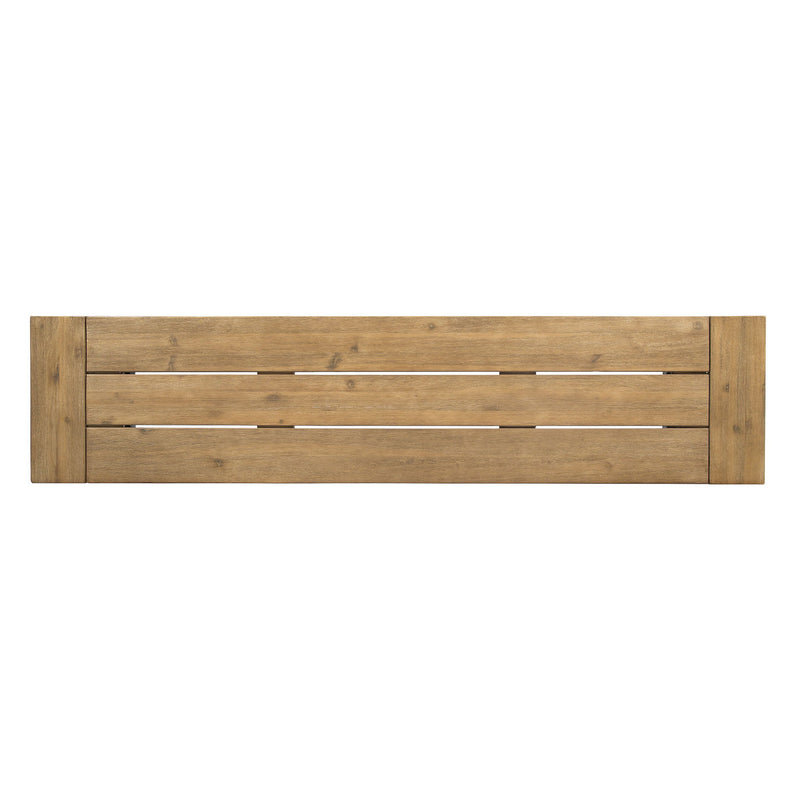 Outdoor Bench With Slat Panel Design And Acacia Wood Frame - R&R Furniture Gallery (Fountain Valley, CA)