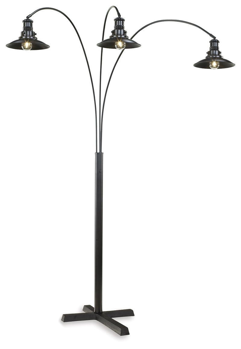 Sheriel - Metal Arc Lamp  - Black - R&R Furniture Gallery (Fountain Valley, CA)