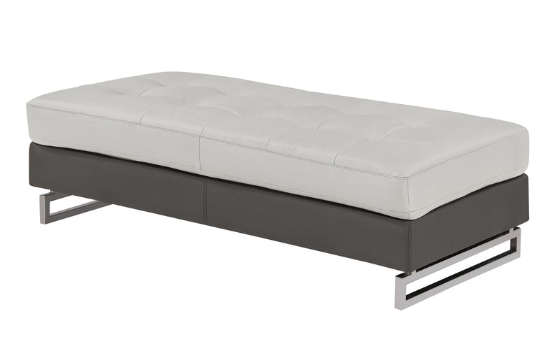 8136 - Two-Tone Ottoman - Beige - R&R Furniture Gallery (Fountain Valley, CA)