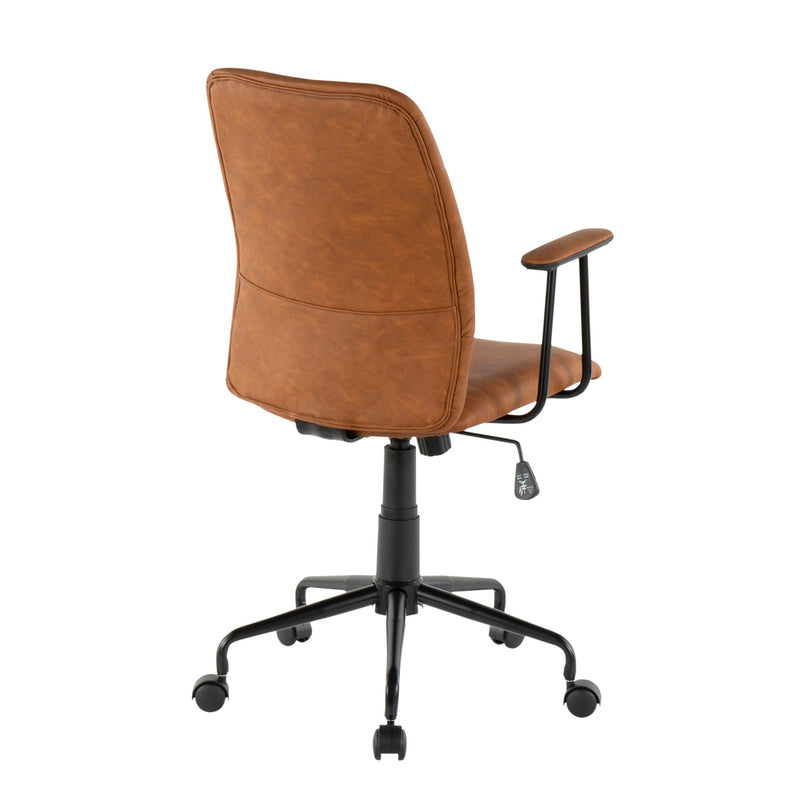 Lumi Source Fredrick contemporary brown office desk chair with cushioned seat and modern design for home or office use.