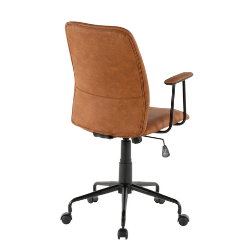 Lumi Source Fredrick contemporary brown office desk chair with cushioned seat and modern design for home or office use.