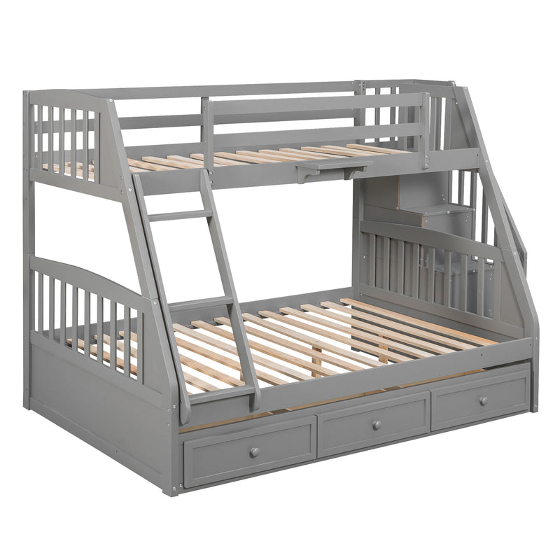 Bunk Bed With Drawers, Ladder And Storage Staircase - R&R Furniture Gallery (Fountain Valley, CA)