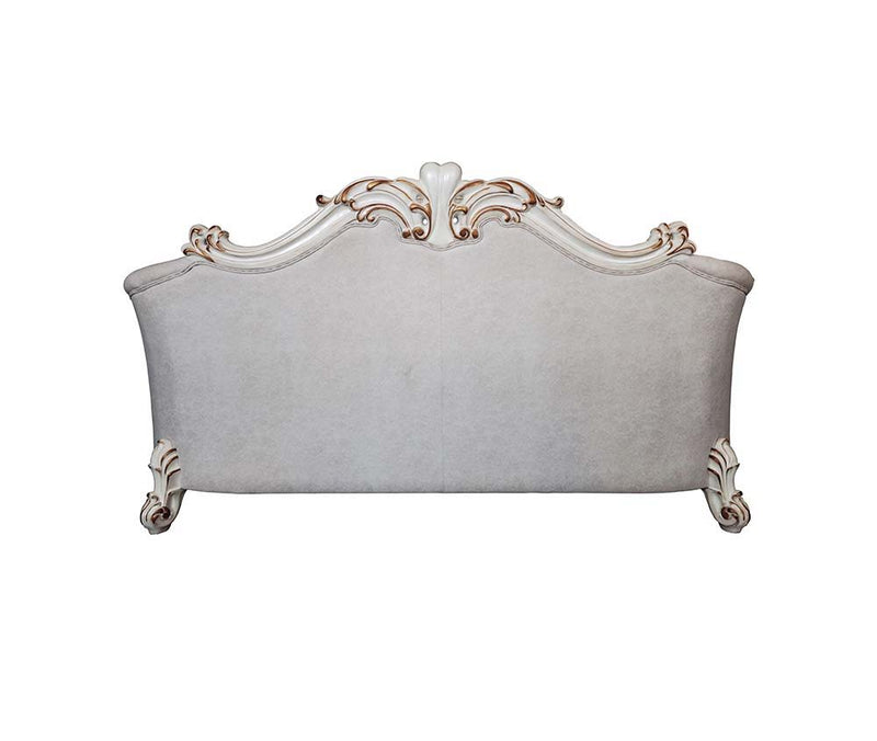 Vendome II - Sofa With 6 Pillows - Two Tone Ivory Fabric & Antique Pearl - R&R Furniture Gallery (Fountain Valley, CA)