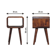 Minimalist Open Curved Nightstand - R&R Furniture Gallery (Fountain Valley, CA)