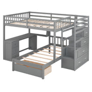 Bunk Bed With Desk, Drawers And Shelves - R&R Furniture Gallery (Fountain Valley, CA)