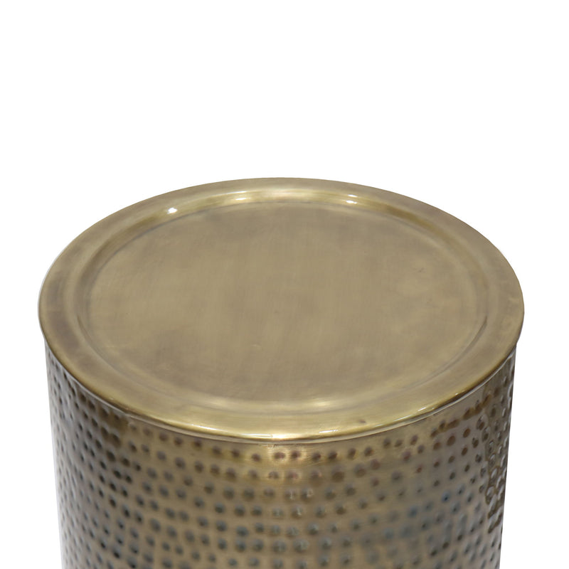 Corbin - Hammered Metal Side Table - R&R Furniture Gallery (Fountain Valley, CA)