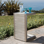 Aluminum Outdoor C - Shaped Side Table For Patio - R&R Furniture Gallery (Fountain Valley, CA)